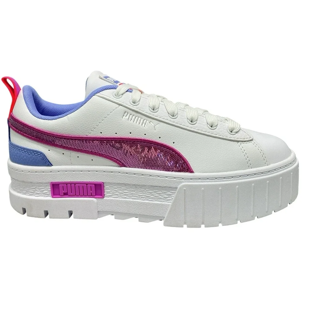 PUMA Mayze Glitzy Platform Sneakers 388535-01 Junior Size 7/Women Sz 8 US No Box